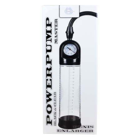 Pompka próżniowa Powerpump MASTER Black&Clear - ręczna, z manometrem 0-700 mmHg i skalą pomiarową - 3
