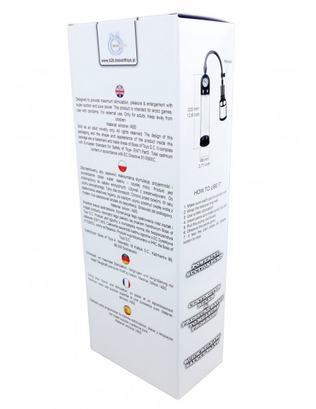 Pompka Erekcyjna Do Penisa Powerpump Master Black/Clear - Pompki erekcyjne i powiększające penisa - 4