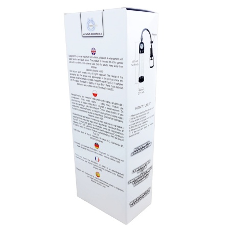 Pompka próżniowa Powerpump MASTER Black&Clear - ręczna, z manometrem 0-700 mmHg i skalą pomiarową - 4