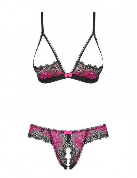 Komplet Bielizny Tulia 2-Częściowy Otwarty Czarny  S/M - Komplety bielizny erotycznej - 3