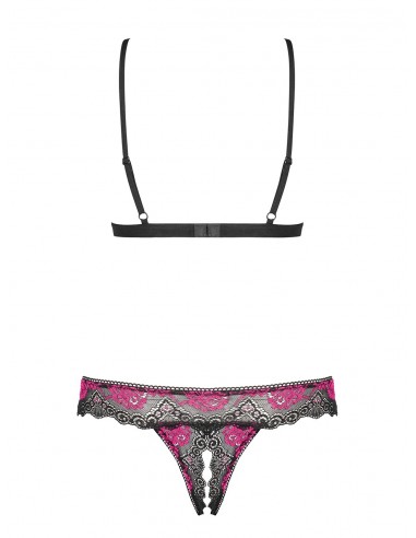 Komplet Bielizny Tulia 2-Częściowy Otwarty Czarny  S/M - Komplety bielizny erotycznej - 4