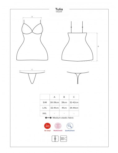 Bielizna nocna Charmea Babydoll I Stringi  S/M - Babydoll - 5