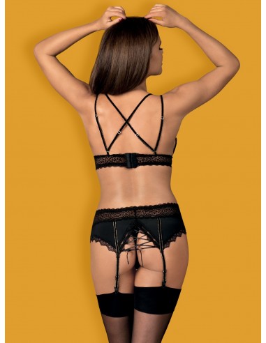 Komplet Bielizny Lolitte 3-Częściowy Czarny  S/M - Komplety bielizny erotycznej - 4