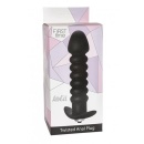 Korek analny wibrujący Twisted Vibrating Black - 1