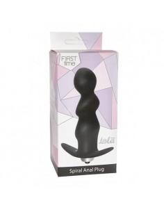 Korek analny wibrujący Spiral Vibrating Black - Kulki i korki analne wibrujące - 1 2