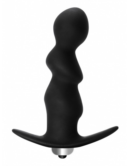 Korek analny wibrujący Spiral Vibrating Black - Kulki i korki analne wibrujące - 1