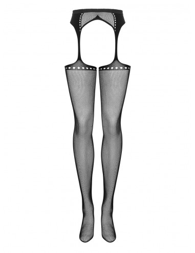 Garter Stockings S314 Czarny - Pończochy - 4