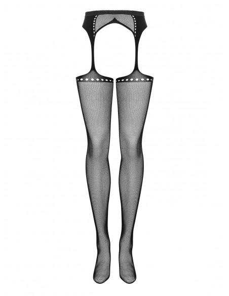 Garter Stockings S314 Czarny - Pończochy - 4