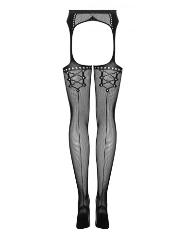 Garter Stockings S314 Czarny - Pończochy - 5