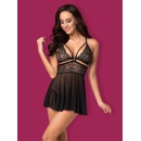 Bielizna nocna 838-Bab-1 Babydoll I Stringi Czarna Xxl - 3