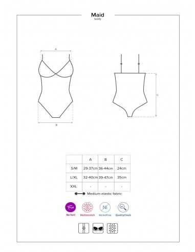 Maid body niebieskie  S/M - Body - 7