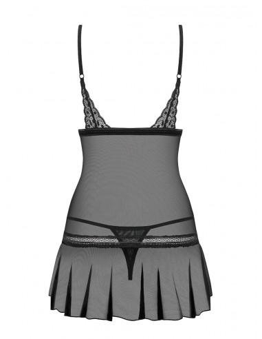 Bielizna Nocna Shibu Koszulka I Stringi Czarna L/Xl - Koszule nocne - 6