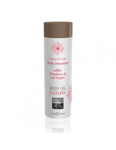 Jadalny Olejek do masażu Luxury Strawberry / Red Pepper 75 ml - Olejki i żele do masażu - 1