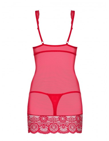 Bielizna Nocna 853-Che-3 Koszulka I Stringi Czerwona L/Xl - Koszule nocne - 6