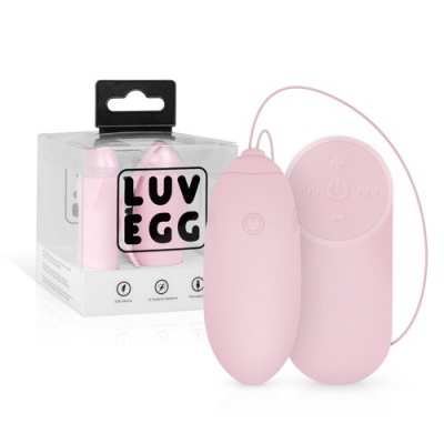 Jajko wibrujące LUV EGG Pink - silikonowe, sterowane pilotem, 12 trybów wibracji, długość 16 cm - 1