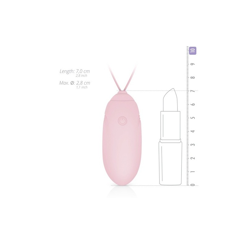 Jajko wibrujące LUV EGG Pink - silikonowe, sterowane pilotem, 12 trybów wibracji, długość 16 cm - 5