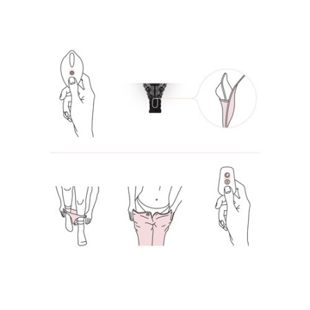 Wibrujące majtki Vibrating BoyShort z pilotem - 12 trybów wibracji, wkład 8 cm - 9