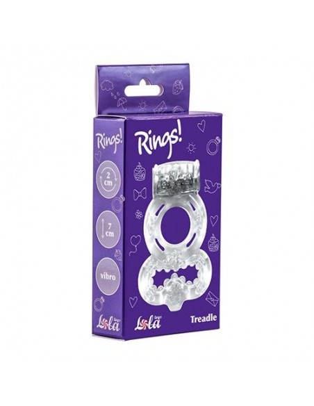 Pierścień na penisa z wibracjami Treadle Biały - Pierścienie erekcyjne wibrujące - 3