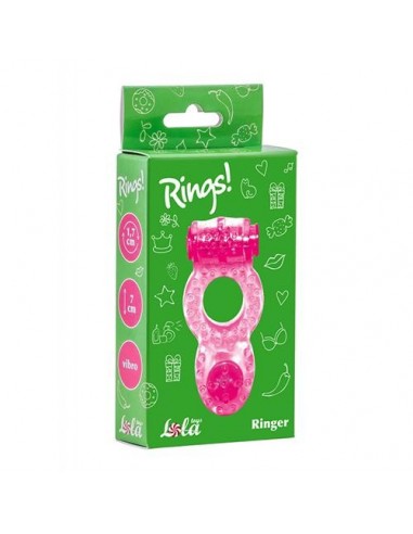 Pierścień na penisa z wibracjami Rings Ringer Różowy - Pierścienie erekcyjne wibrujące - 2