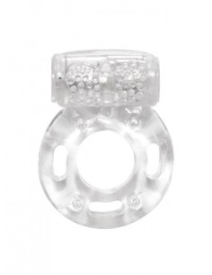 Pierścień na penisa z wibracjami Rings Axle-Pin Biały - Pierścienie erekcyjne wibrujące - 1 2