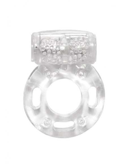 Pierścień na penisa z wibracjami Rings Axle-Pin Biały - Pierścienie erekcyjne wibrujące - 2