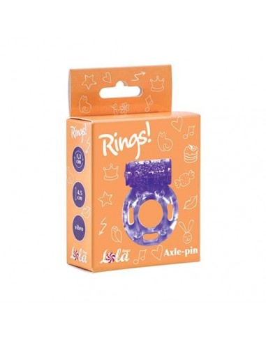 Pierścień na penisa z wibracjami Rings Axle-Pin Fioletowy - Pierścienie erekcyjne wibrujące - 3