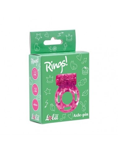 Pierścień na penisa z wibracjami Rings Axle-Pin Różowy - Pierścienie erekcyjne wibrujące - 3