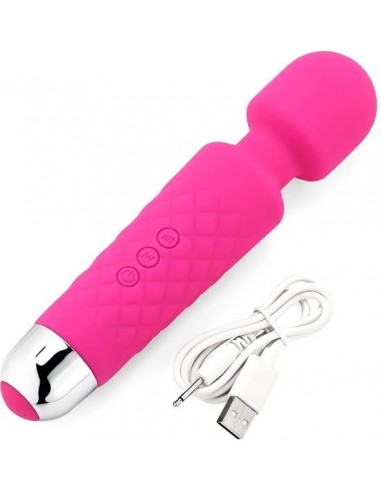 Masażer Iwand Pink/ Purple/ Black Rechargeable Silicone - Wibratory Magic Wand - 2