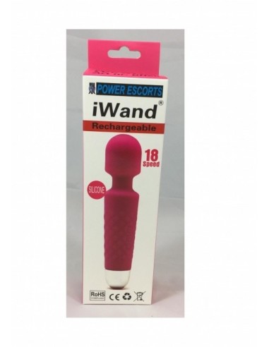 Masażer Iwand Pink/ Purple/ Black Rechargeable Silicone - Wibratory Magic Wand - 3