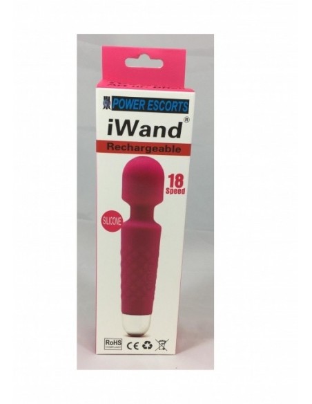 Masażer Iwand Pink/ Purple/ Black Rechargeable Silicone - Wibratory Magic Wand - 3