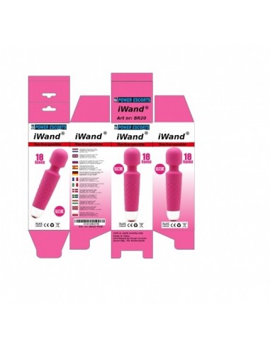 Masażer Iwand Pink/ Purple/ Black Rechargeable Silicone - Wibratory Magic Wand - 4