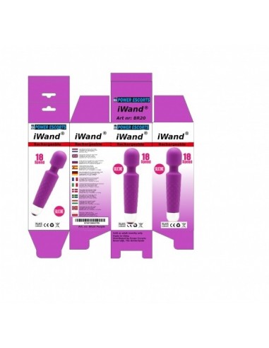 Masażer Iwand Purple Rechargeable Silicone - Wibratory Magic Wand - 3