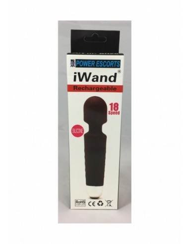 Masażer Iwand Black Rechargeable Silicone - Wibratory Magic Wand - 2