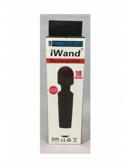 Masażer Iwand Black Rechargeable Silicone - Wibratory Magic Wand - 2