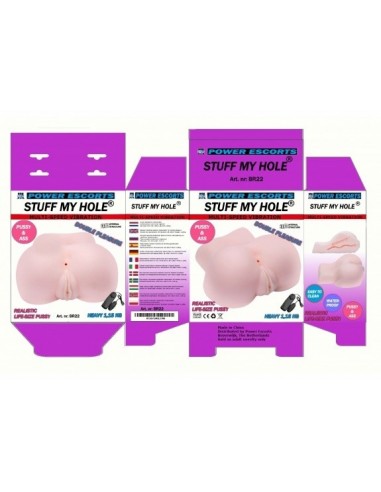 Sztuczna Pochwa Z Wibracją Stuff My Hole Flesh 1.15 Kg - Masturbatory i Sztuczne pochwy - 5