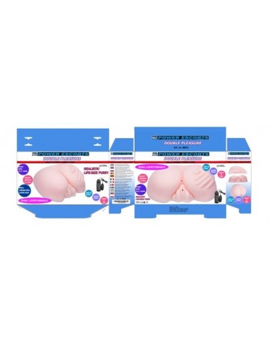 Sztuczna Pochwa Double Pleasure Flesh 2.2 Kg Vibrating Big Masturbator - Masturbatory i Sztuczne pochwy - 4