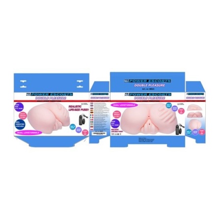 Masturbator Double Pleasure Flesh 2,2 kg, 24 cm, cielisty - 4