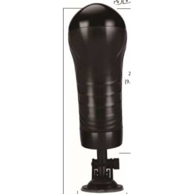Masturbator wibrujący Bull Power 29,5 cm czarny z przyssawką - 1 2