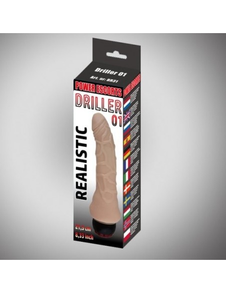 Wibrator Driller 01  Flesh 21,5 Cm Realistic  - Wibratory Realistyczne - 2