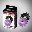 Zestaw pierścieni erekcyjnych Cockdriller 2 Pack – 5 cm x 1,6 cm, czarny i fioletowy - 1