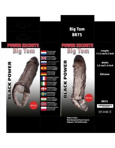Przedłużenie Penisa Big Tom Black 11,5 Cm - Przedłużki i nakładki na penisa - 4