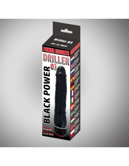 Wibrator Driller 03 Black 21,5 Cm Realistic - Wibratory Realistyczne - 2