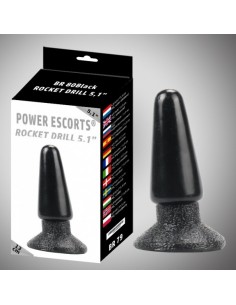 Duży korek analny Rocket drill black large anal plug 11,5 cm - Duże Korki Analne - 1