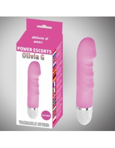 Wibrator Olivia G Pink 16,5 Cm Silicone Vibrating 10 Speed - Wibratory Punktu G - 1
