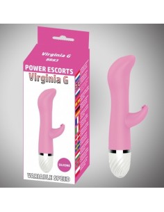 Wibrator Virginia G Pink 17 Cm Silicone Vibrating 10 Speed - Wibratory Króliczki - 1