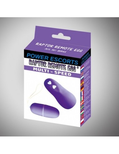 Jajeczko wibrujące Raptor Remote Egg Purple Remote Egg - Wibratory Jajeczka - 1
