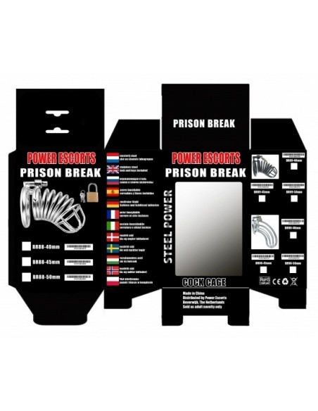 Metalowa Klatka Na Penisa Z Zamknięciem Small 40 mm - Klatki na penisa - 3