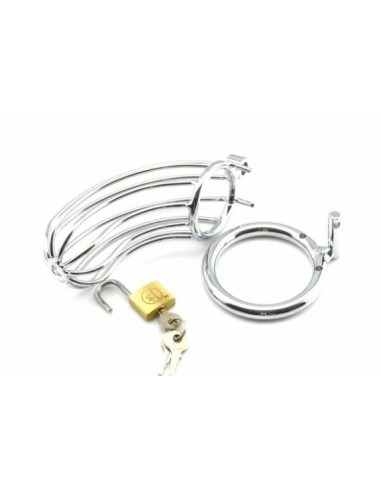 Metalowa Klatka Na Penisa Z Zamknięciem Large 50 mm - Klatki na penisa - 2