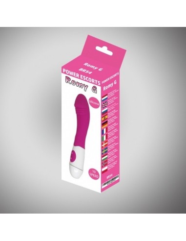 Wibrator Romy G Pink 20 Cm Silicone Vibrating 10 Speed - Wibratory Punktu G - 1
