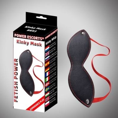 Maska na oczy Kinky Power Escorts czarna - 1